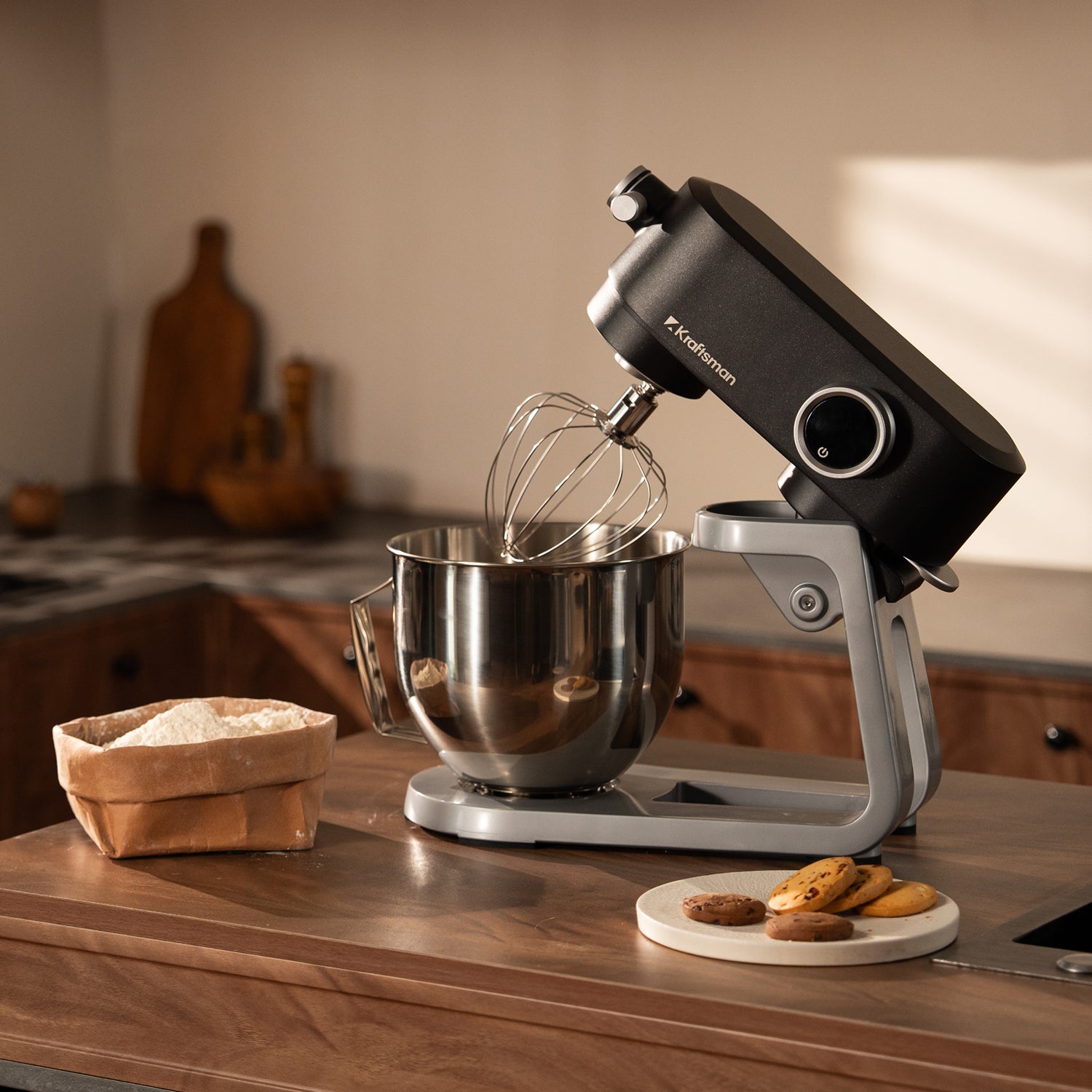 Kraftsman KM50 Metal Stand Mixer, 5.3-Qt Tilt-Head, 8 Speeds with